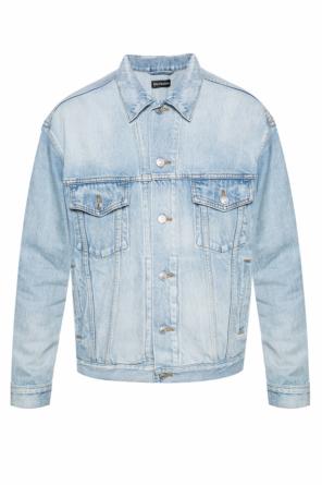 Asymmetrical collar denim jacket, zdjęcie 1 Asymmetrical collar denim jacket od Balenciaga